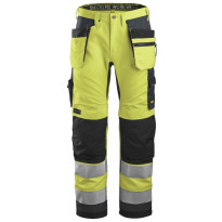 Huomiotyöhousut Snickers Workwear AllroundWork+ 6230, keltainen
