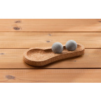 Jalkahierontalaite Solejoy, 45mm/250x108x20mm, vuolukivi, sis. 2 kpl kivipalloja + 1 kpl korkkialusta