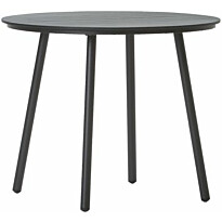 Ruokapöytä Huoku Newark, Ø100cm, harmaa/musta