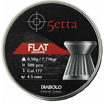 Ilmakiväärin luodit 5etta Flatgrooved 4.5mm 0.5g / 7.71gr 500kpl