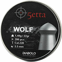 Ilmakiväärin luodit 5etta Wolf 5.5mm 1.40g / 22gr 200kpl