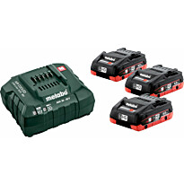 Akku ja laturi Metabo 18V 3x4,0 Ah LiHD ASC 30-36V