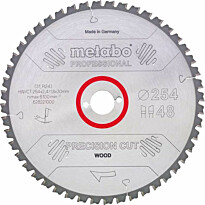 Pyörösahanterä Metabo HM Precision Cut Wood-Professional 254x30 Z60 WZ 5° neg