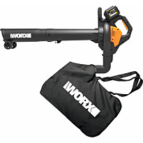 Akkulehtipuhallin Worx WG583E 2x20V 2x4 Ah akulla
