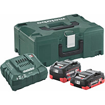 Akkupaketti Metabo 18V 1x4,0 Ah LiHD ja 1x5.5 Ah LiHD laturilla ASC 55