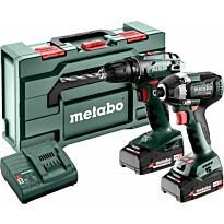 Työkalupaketti Metabo Combo Set 2.8.1 18V sisältää 2x2.0Ah akut ja laturin SC 30