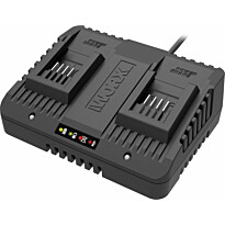 Kaksoislatausasema Worx WA3772 20V ja 18V