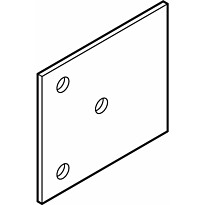 Suihkuseinän välilevy INR Arc -saranaan, 2 mm, kromi