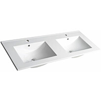 Pesuallas Interia Slim 121,5x18x46 cm, kaksoisallas, valkoinen