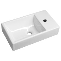Malja-allas Interia Minos Cloakroom, 450x260mm, oikea, valkoinen