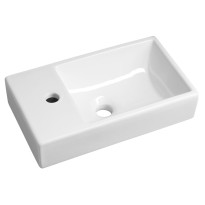 Malja-allas Interia Minos Cloakroom, 450x260mm, vasen, valkoinen