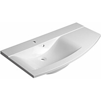 Pesuallas Interia Aras 105,2x50,5 cm, vasen, valkoinen