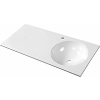 Pesuallas Interia Juno 100x15x47 cm, oikea, valkoinen