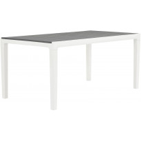 Ruokapöytä Agadir, 160cm, 6-istuttava, harmaa/valkoinen