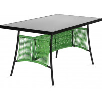 Ruokapöytä Ribston, 140cm, 6-istuttava, vihreä