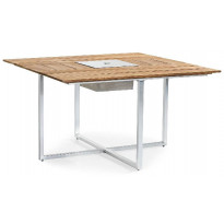 Ruokapöytä Båstad 140x140 cm, 8-istuttava, ruskea