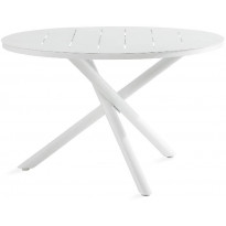 Ruokapöytä Space, Ø120cm, 4-istuttava, valkoinen