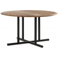 Ruokapöytä Lines, Ø140cm, 6-istuttava, ruskea