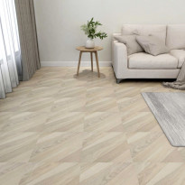 Itsekiinnittyvä lattialankku 55 kpl PVC 5,11 m² beige raita