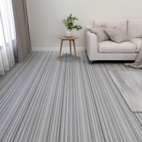 Itsekiinnittyvä lattialankku 55kpl PVC 5,11m² vaaleanharmaa