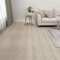 Itsekiinnittyvä lattialankku PVC 5,11 m² beige 55 kpl