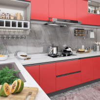 Itseliimautuva huonekalukalvo punainen 500x90 cm pvc