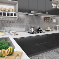 Itseliimautuvat huonekalukalvot 2 kpl musta 500x90 cm pvc