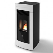 Pellettitakka Eva Calòr Laura 12.5kW, valkoinen
