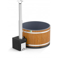 Kylpytynnyri Kirami Comfort Steady M Cube, 4-6hlöä, Thermowood/CasualGray