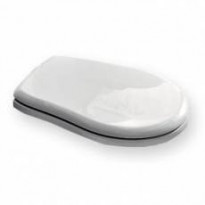 WC-istuimen kansi Kerasan Retro, soft close, kromi/valkoinen puu