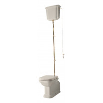 WC-istuin Kerasan Waldorf 1, keraamisella yläsäiliöllä, pronssi