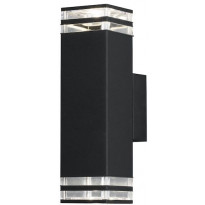 LED-Seinävalaisin Konstsmide Pollux 408-750, 2xGU10, musta