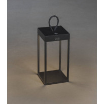 LED-lyhtyvalaisin Konstsmide Ravello, 30cm, ladattava, musta