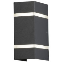 LED-Seinävalaisin Konstsmide Cremona 7998-370, 2x3W, tummanharmaa