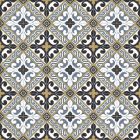 Kuviolaatta Kymppi-Lattiat History Jugend Genova Blue, himmeä, 250x250mm