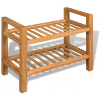 Kenkäteline 2:lla hyllyllä 49,5x27x40 cm täystammi