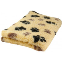 Koiran makuualusta Foxy Fur, vanilja, beige-ruskea tassu, eri kokoja