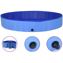 Kokoontaitettava koiran uima-allas sininen 200x30 cm PVC