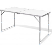 Kokoontaitettava retkipöytä 120 x 60 cm alumiini