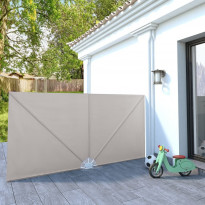 Kokoontaittuva terassin sivumarkiisi kerma 300x150 cm