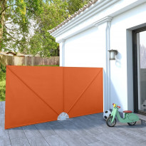 Kokoontaittuva terassin sivumarkiisi terrakotta 300x150 cm