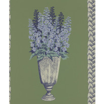 Tapetti Långelid/Von Brömssen Delphinium, vihreä
