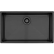 Keittiöallas Lavabo Kubus 700 Soft Shadow, 740x440mm, ruostumaton teräs PVD, musta kromi