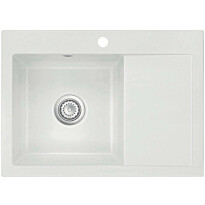 Keittiöallas Lavabo Mera 70, 700x510mm, vasen, keramiikka, valkoinen/kromi