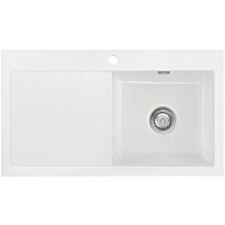 Keittiöallas Lavabo Mera 90, 900x510mm, oikea, keramiikka, valkoinen/kromi