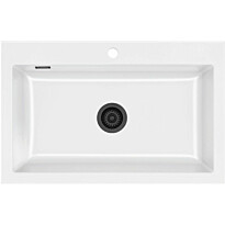 Keittiöallas Lavabo Mera 80, 800x510mm, keramiikka, valkoinen, eri pohjaventtiilin värejä