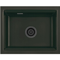 Keittiöallas Lavabo Kara 50 U, 551x441mm, keramiikka, mattamusta, eri pohjaventtiilin värejä