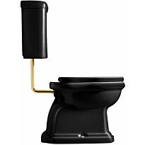 WC-istuin Lavabo Retro Low, P-lukko, kiiltävä musta, eri värejä