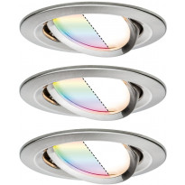 LED-Alasvalosetti Paulmann Nova Plus, 3-osainen, suunnattava, RGBW, alumiini