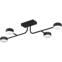 LED-Kattovalaisin Eglo Clavellina, 4-osainen, 89x46,5cm, musta/valkoinen